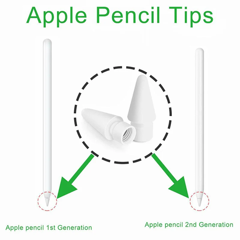 5db Tartalék Nib Tipp Apple Ceruza 1. 2St iPad Stylus Pro Képernyőn Nyomja meg a Tollat Kép 4