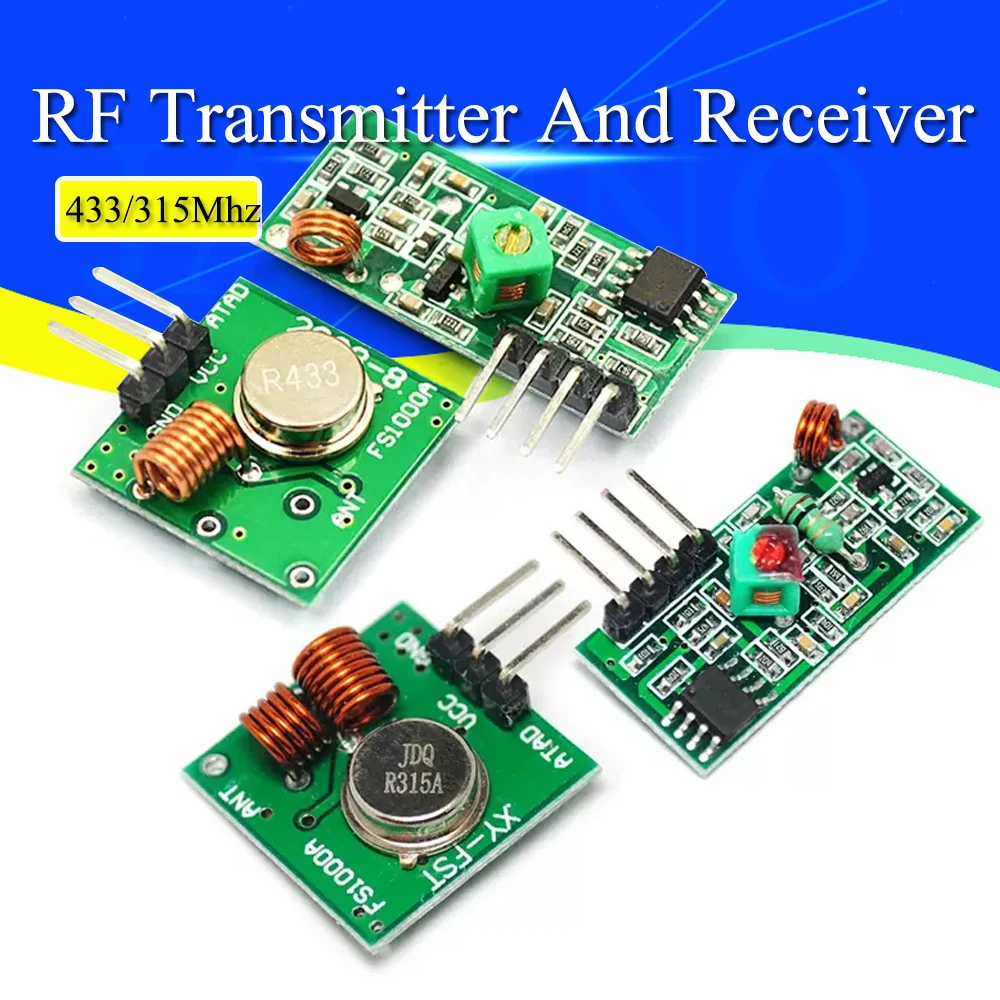 Intelligens Elektronika 433Mhz RF adó-vevő Modul link készlet arduino/KAR/MCU WL diy 315MHZ/433MHZ vezeték nélküli Kép 0