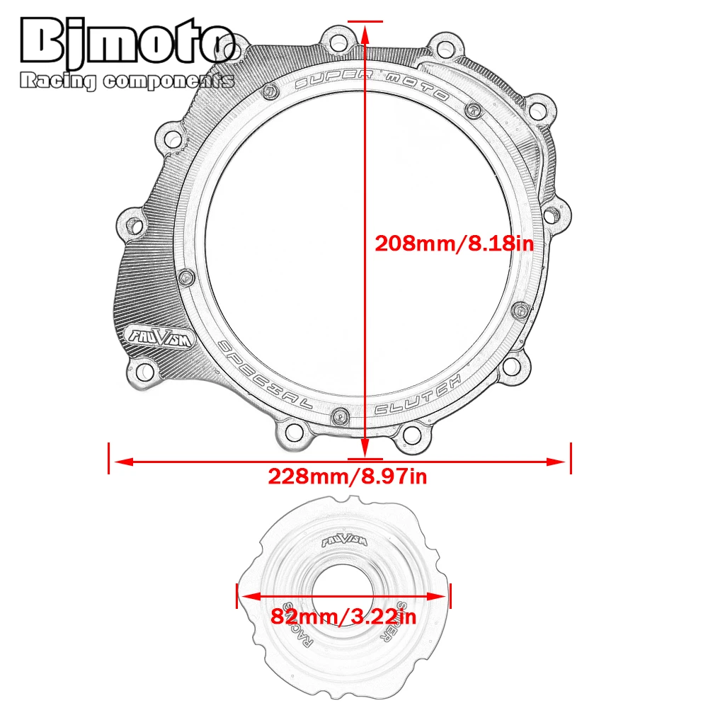 A BMM F900R 2020-2021 CNC Tiszta Kuplung Fedél Rugós Rögzítő Gyűrű nyomólemez F900 R 900 F900 R Motor alkatrészek Kép 5
