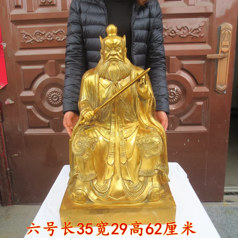 Nagy Tian Shi ZHANG DAOLING isten BUDDHA réz szobor Taoizmus Kiűzni a gonosz szellemeket istentisztelet FENG SHUI szobor Kép 3