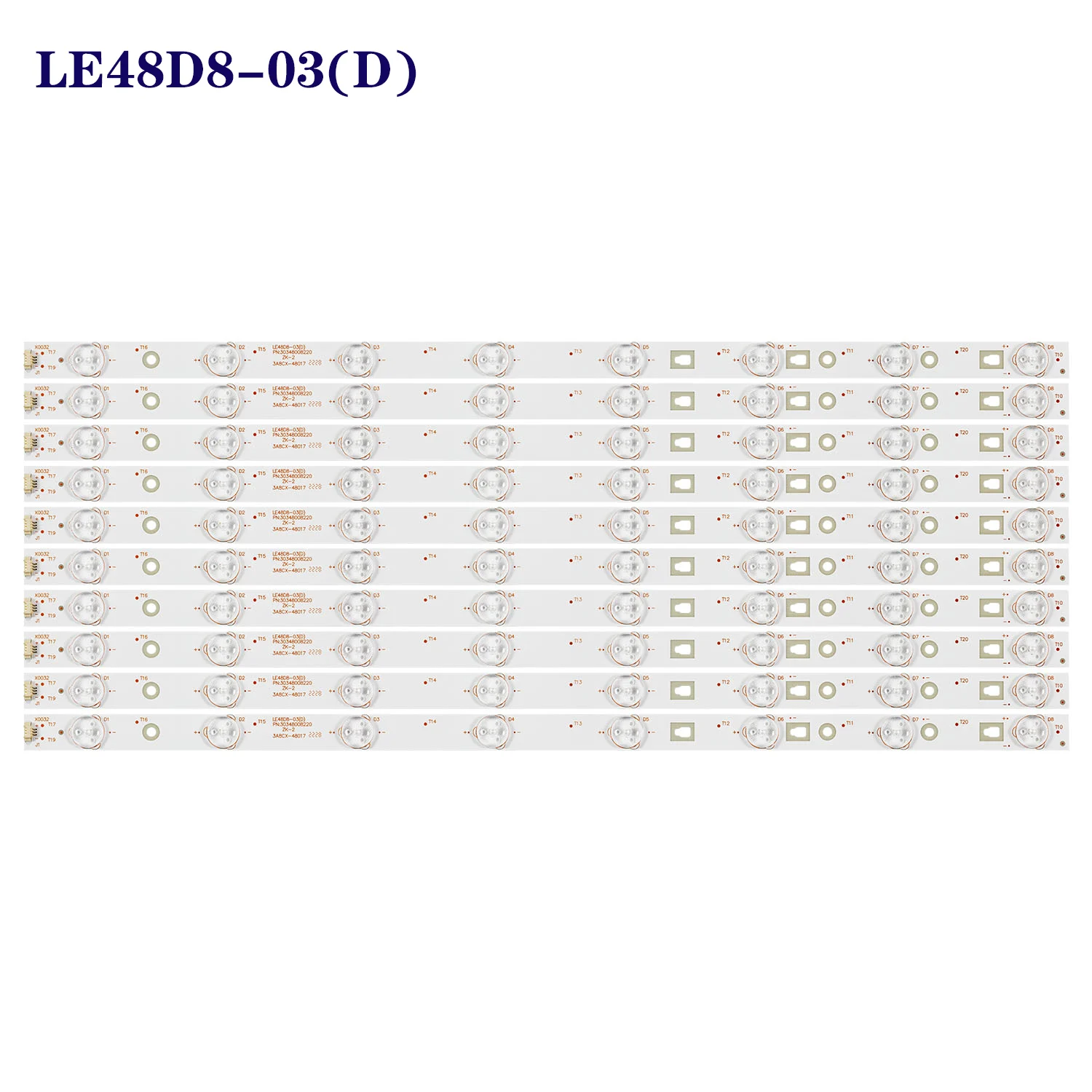 10db LED Háttérvilágítás bár a KÉ-4805FHD LE48A31 LED48D8800 4800M26 LT-48C570 LT-48M640 LE49D8-01(EGY) 30349008202 Kép 0