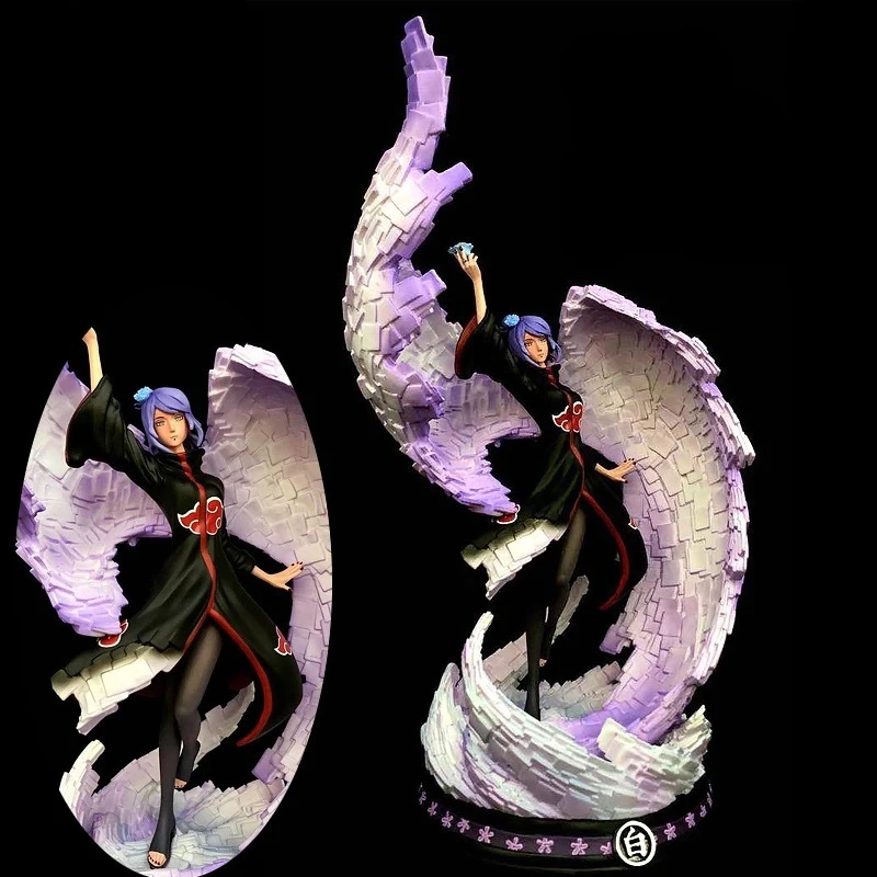 Naruto Anime figurát Szobor GK Itachi Konan Akatsuki Figura PVC Modell Gyerek Szülinapi Ajándékok, Játékok Japán 38cm Kép 1