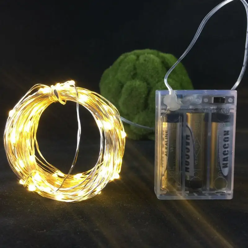 50pcs*AA akkumulátor Led string fények, 33ft starry light 100LEDs a karácsonyi lakodalom beltéri holiday lakberendezés Kép 0