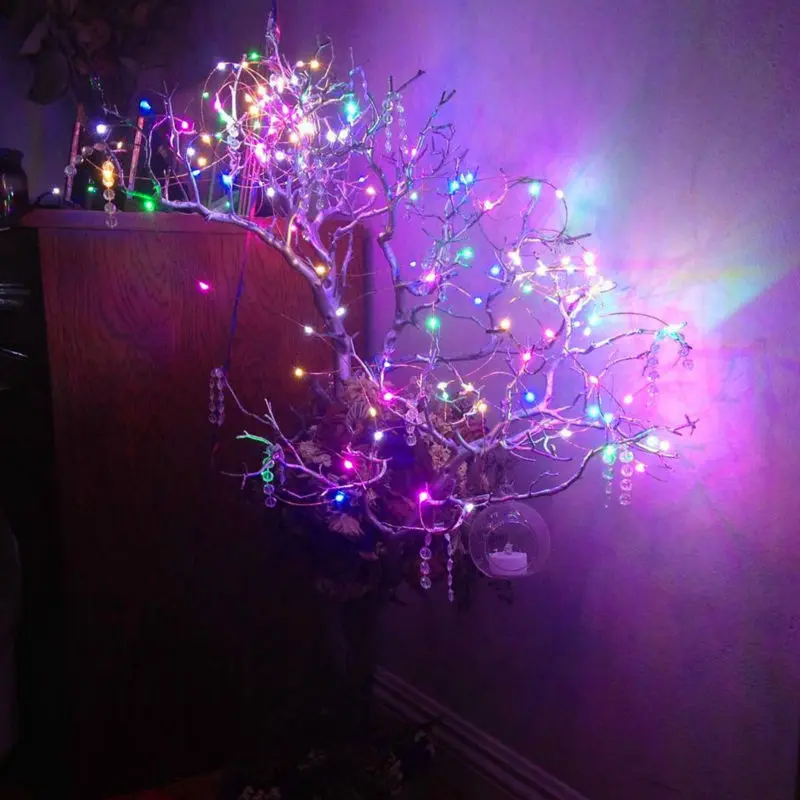 50pcs*AA akkumulátor Led string fények, 33ft starry light 100LEDs a karácsonyi lakodalom beltéri holiday lakberendezés Kép 4