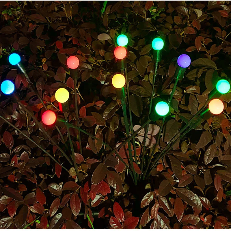 1/2db Solar Kültéri Lámpa LED Firefly Lámpa Kerti Dekoráció Vízálló Otthon Kert Kerti Tűzijáték Lámpa állólámpa Kép 5