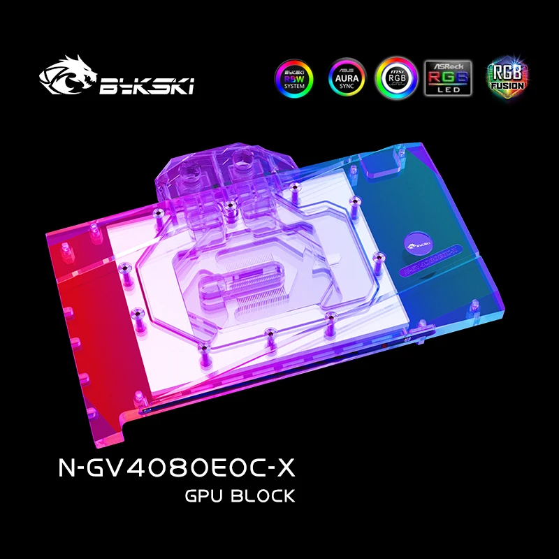 Bykski Teljes Borító VGA Hűtő GIGABYTE GeForce RTX 4080-BAN 16G SAS GPU-s Kártya /Réz Hűtő Radiátor RGB SYNC/N-GV4080EOC-X Kép 3