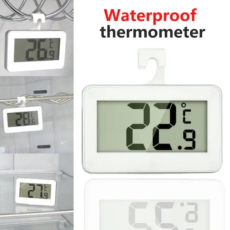 Digitális Hűtőszekrény Hőmérő Elektronikus Nagy Pontosságú Vízálló Hűtőszekrény Fagyasztóval Állítható Állvány Home Digitális Thermoter Kép 1
