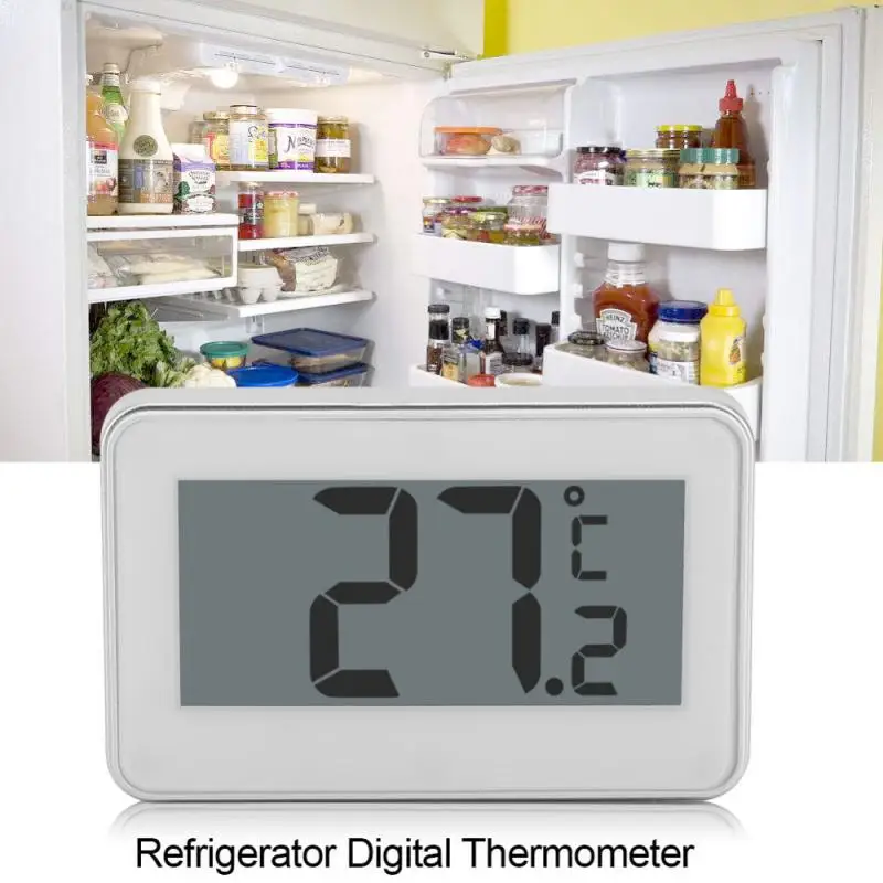 Digitális Hűtőszekrény Hőmérő Elektronikus Nagy Pontosságú Vízálló Hűtőszekrény Fagyasztóval Állítható Állvány Home Digitális Thermoter Kép 3