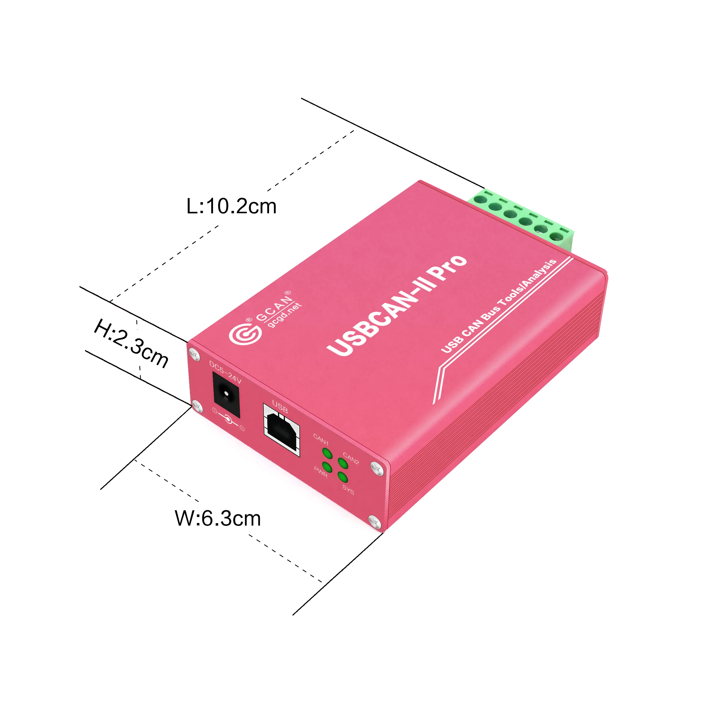 GGCAN USBCAN II Pro USB hogy LEHET Adapterrel Dual Channel Analyzer Adapter CAN Busz Adatok Vevő Adó Támogatási ECAN Eszköz Softwar Kép 3