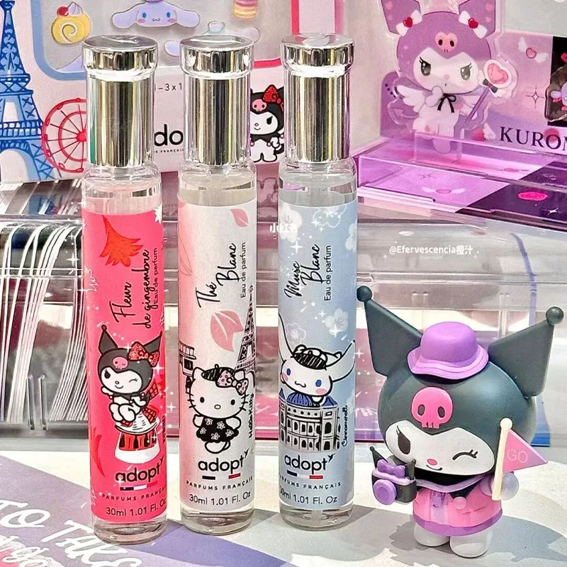 Sanrio Hello Kitty Cinnamoroll Parfüm Szett Anime Hordozható Szexi Tartós Illat Parfüm 90 ml Spray Kawaii Kuromi Kozmetikai Ajándék Kép 0
