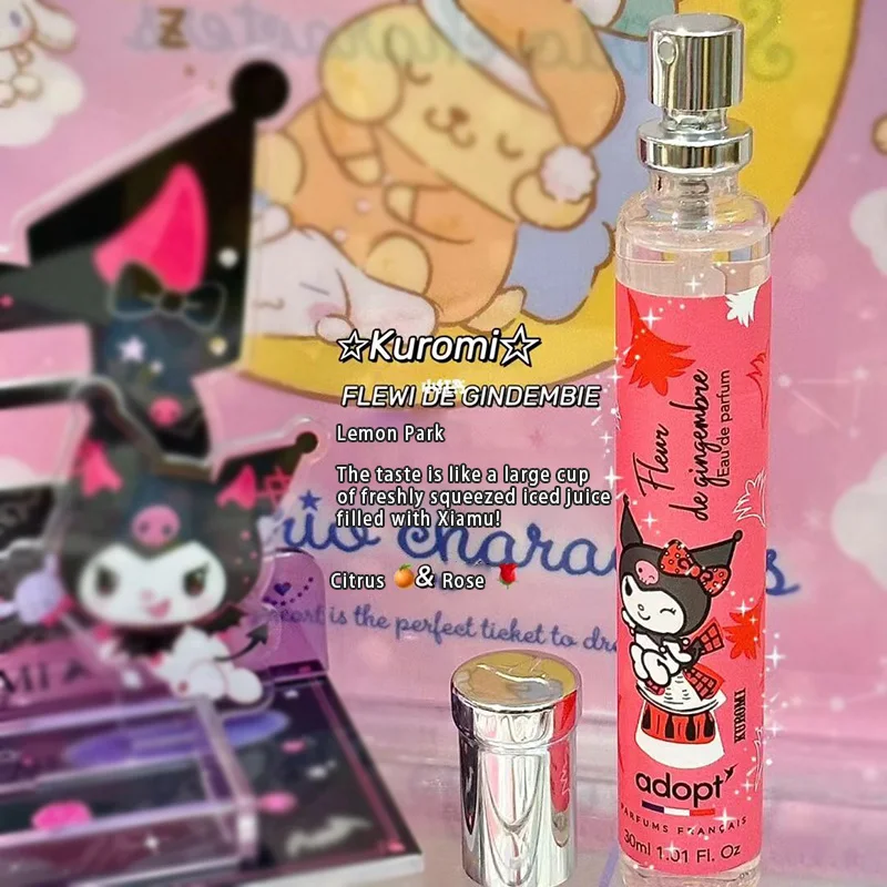 Sanrio Hello Kitty Cinnamoroll Parfüm Szett Anime Hordozható Szexi Tartós Illat Parfüm 90 ml Spray Kawaii Kuromi Kozmetikai Ajándék Kép 2
