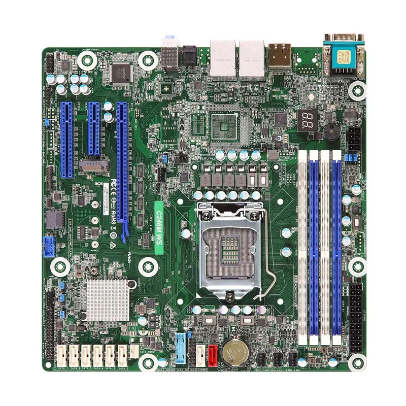 Az ASRock C246M WS Munkaállomás Testület Támogatja-E-2100/2200 LGA1151 DDR4 2666/2400 Teljesen Bevizsgált Kép 4